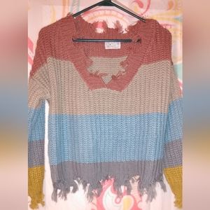 Distressed/Frayed Sweater